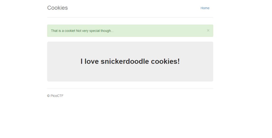 The resulting page for an input of 'snickerdoodle'